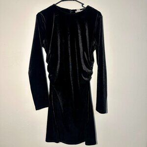 H&M Form Fitted Velvet Black Dress